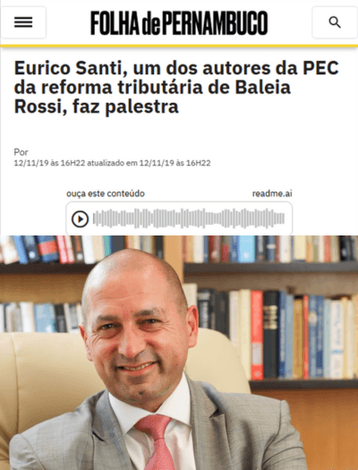 Folha de Pernambuco Eurico Santi palestras