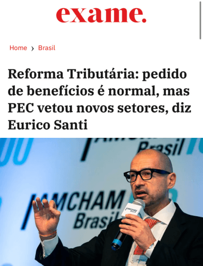 Exame Reforma Tributária, Eurico Santi
